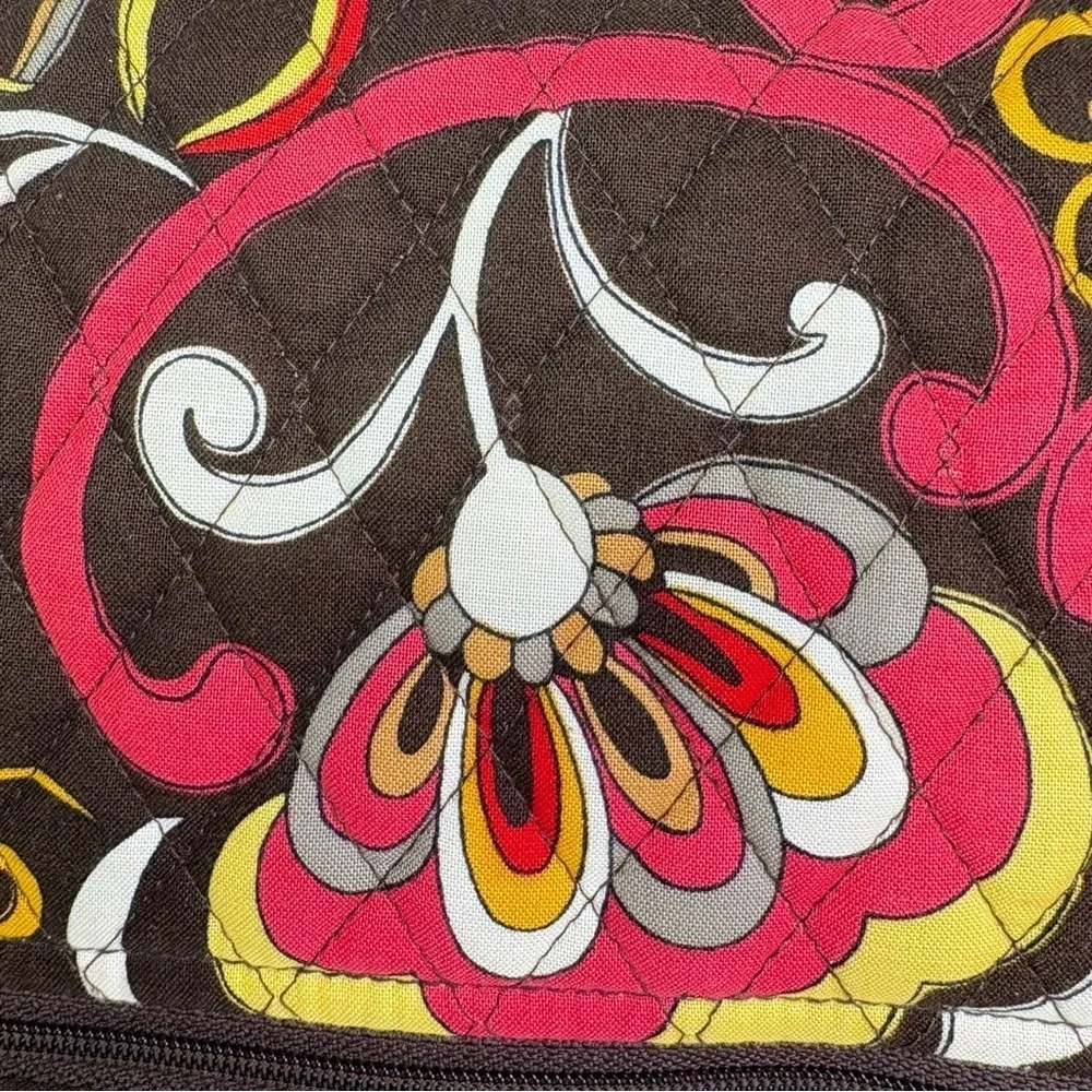 VERA BRADLEY Puccini Print Quilted Crossbody Messenger Bag Purse 60s 70s Boho - Picture 13 of 17
